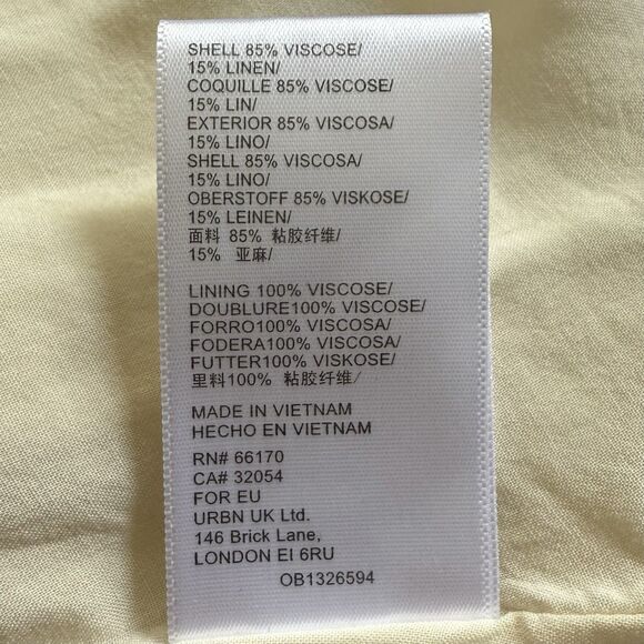 Urban Outfitters Bettie Daisy Print Twist Front Mini Dress Linen Blend Sz Small - Picture 10 of 11